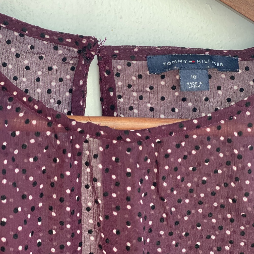 Sheer Tommy Hilfiger polka dot dress